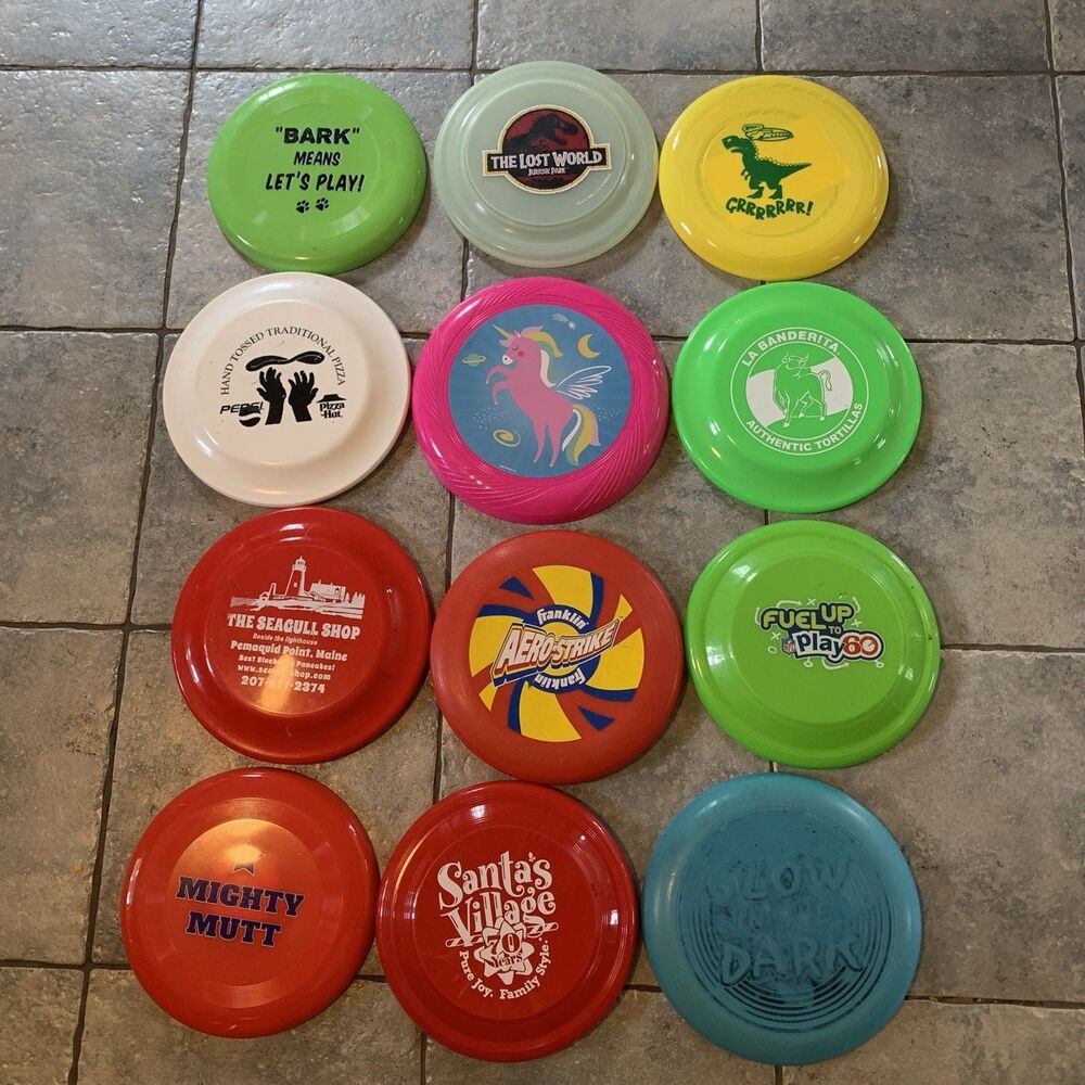 Lot Of 12 Frisbees Variety Sport Dog Beach Picnic
